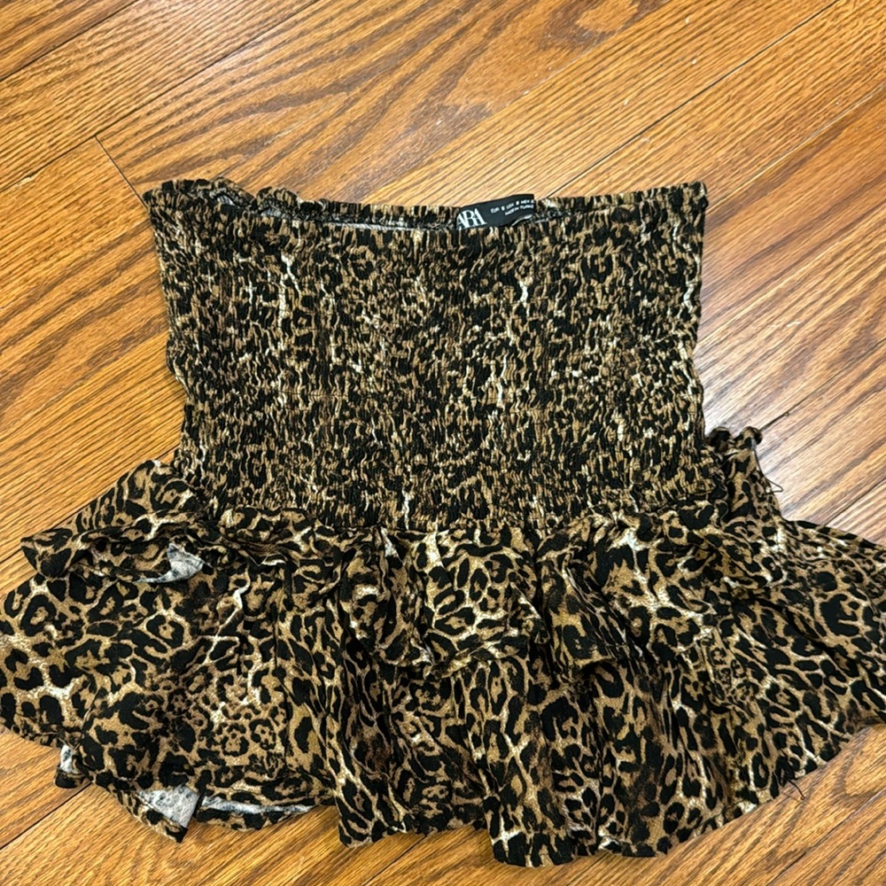 Zara cheetah mini skort